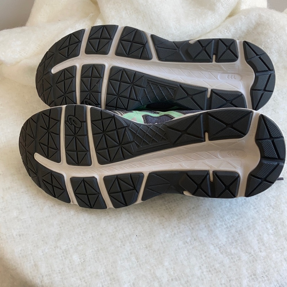 Asics Women's Gray and Mint Green Running Sneakers - Picture 5 of 5
